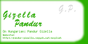 gizella pandur business card